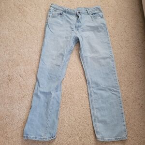 Wrangler Light Wash Straight Leg Jeans